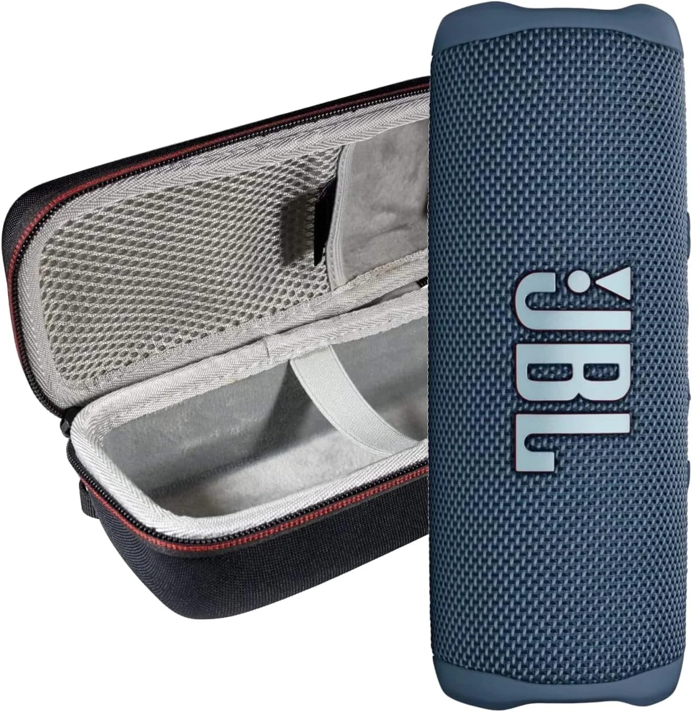 اسپیکر بلوتوثی بی سیم قابل حمل JBL Flip 6 با استاندارد IP67 ضد آب به همراه کیف محافظ سخت (آبی)
