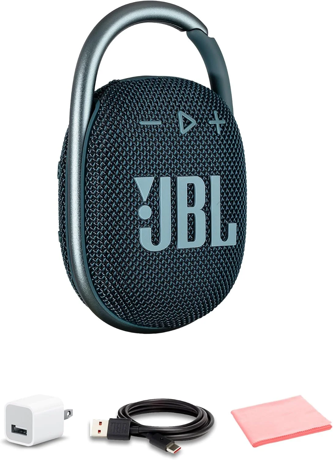 اسپیکر بلوتوثی قابل حمل JBL Clip 4 با کارابین داخلی | اسپیکر بی سیم جمع و جور ضد آب IP67 برای مسافرت و فضای باز | صدای قوی، عمر باتری طولانی (آبی) + آداپتور USB + پارچه میکروفایبر اسپیکر بلوتوثی قابل حمل JBL Clip 4 با کارابین داخلی | اسپیکر بی سیم جمع و جور ضد آب IP67 برای مسافرت و فضای باز | صدای قوی، عمر باتری طولانی (آبی) + آداپتور USB + پارچه میکروفایبر