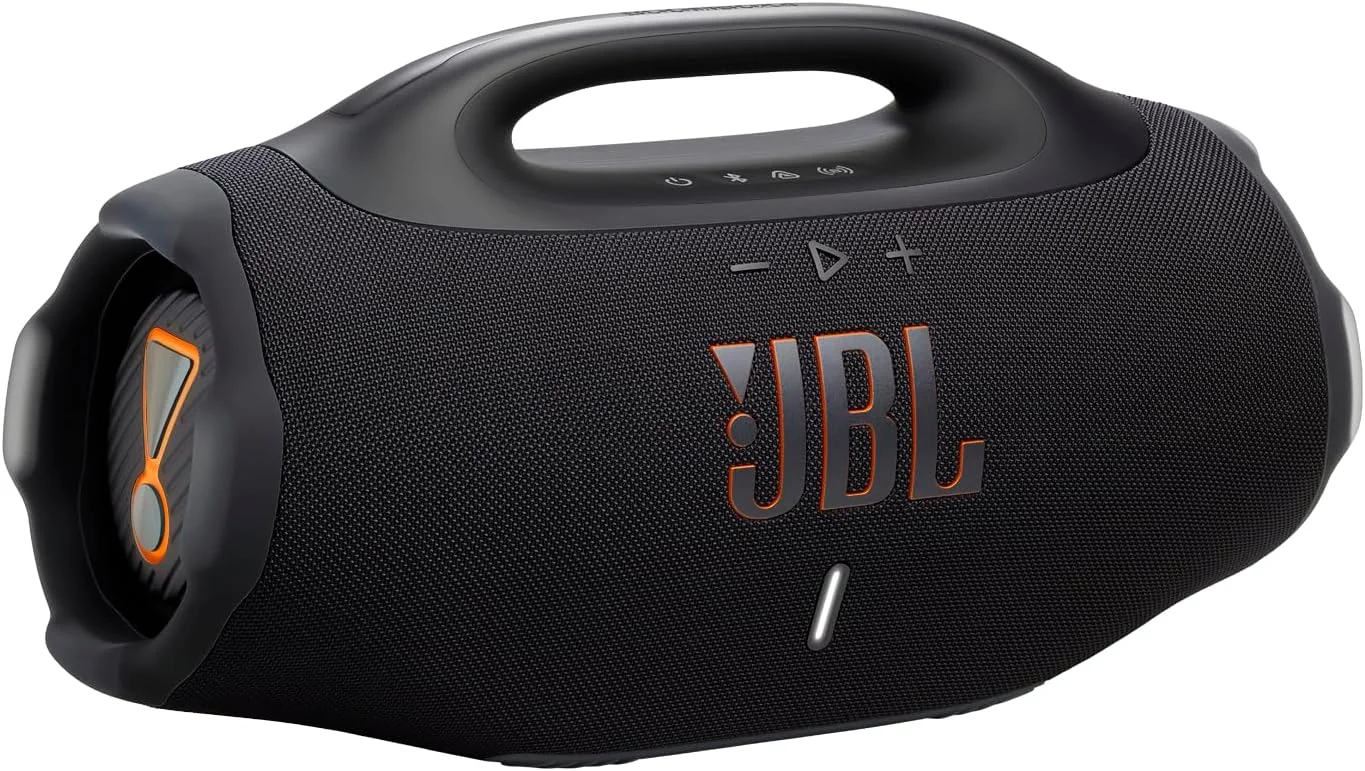 اسپیکر بلوتوثی قابل حمل JBL Boombox 4 با صدای حرفه ای JBL و تقویت کننده صدای هوش مصنوعی، ضد آب و ضد گرد و غبار (IP68)، پخش تا 34 ساعت، Auracast، 2 حالت تقویت باس، مشکی اسپیکر بلوتوثی قابل حمل JBL Boombox 4 با صدای حرفه ای JBL و تقویت کننده صدای هوش مصنوعی، ضد آب و ضد گرد و غبار (IP68)، پخش تا 34 ساعت، Auracast، 2 حالت تقویت باس، مشکی