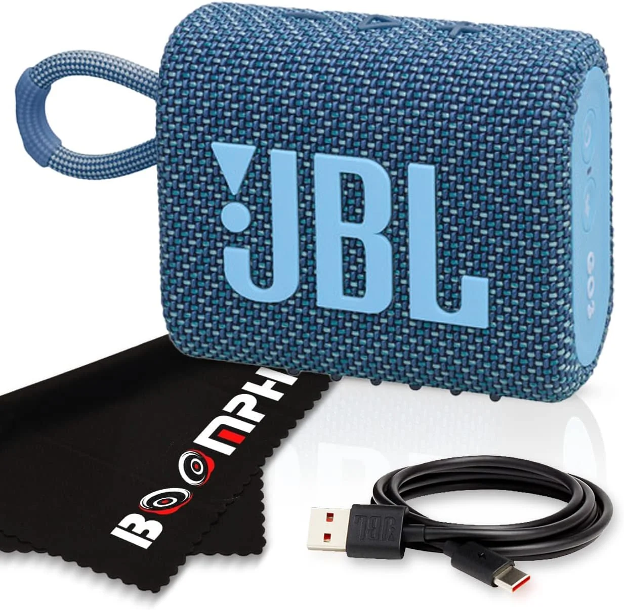 کیت همراه بومف: اسپیکر بلوتوثی بی سیم قابل حمل JBL Go 3، ضد آب و گرد و غبار IP67 با باتری داخلی - آبی اقیانوسی کیت همراه بومف: اسپیکر بلوتوثی بی سیم قابل حمل JBL Go 3، ضد آب و گرد و غبار IP67 با باتری داخلی - آبی اقیانوسی