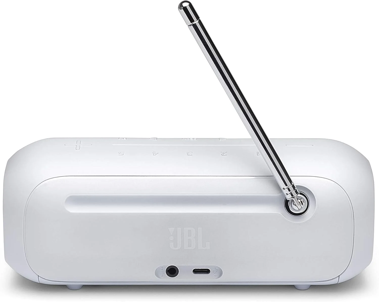 رادیو قابل حمل JBL Tuner 2، اسپیکر بلوتوث با رادیو DAB و FM، 12 ساعت پخش موسیقی بی سیم، سفید