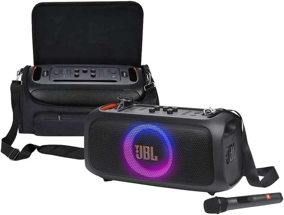 اسپیکر مهمانی قابل حمل JBL PartyBox On-The-Go Essential به همراه کیف حمل gSport اسپیکر مهمانی قابل حمل JBL PartyBox On-The-Go Essential به همراه کیف حمل gSport