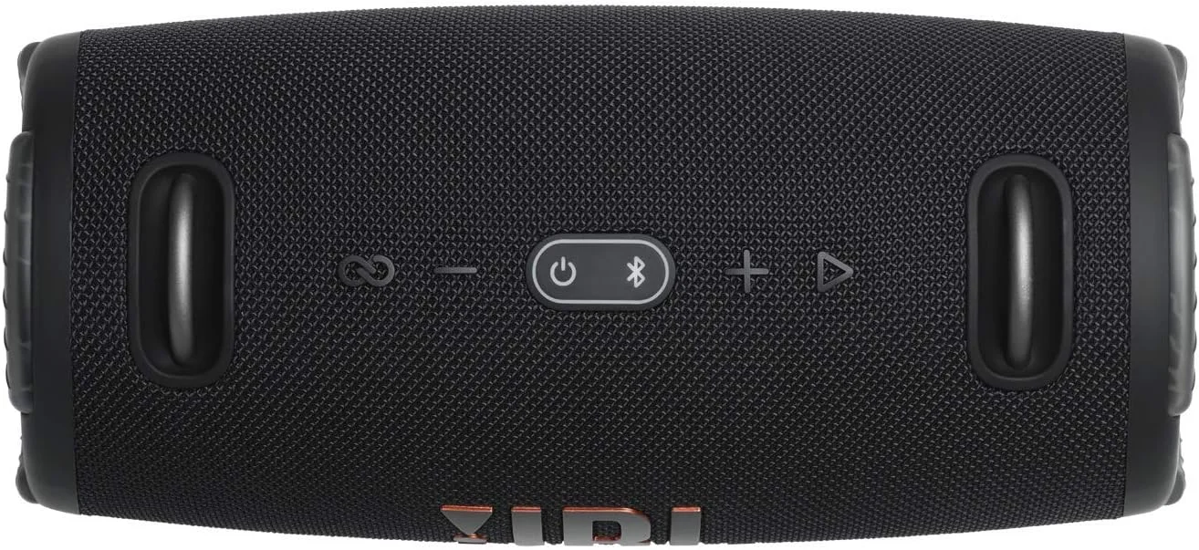 اسپیکر بلوتوثی قابل حمل JBL Xtreme 3 با صدای قدرتمند JBL Original Pro، بیس عمیق فراگیر، باتری 15 ساعته، شارژر داخلی، قابلیت PartyBoost و بند حمل آسان - مشکی