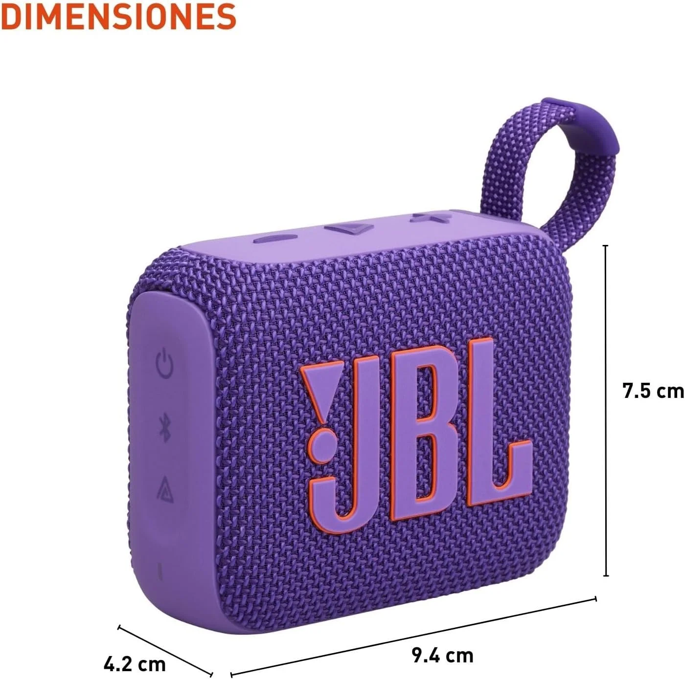 اسپیکر بلوتوثی فوق قابل حمل JBL Go 4 - ضد آب و ضد گرد و غبار، صدای حرفه ای بزرگ با بیس قوی، باتری داخلی 7 ساعته، ساخته شده با مواد بازیافتی (بنفش)