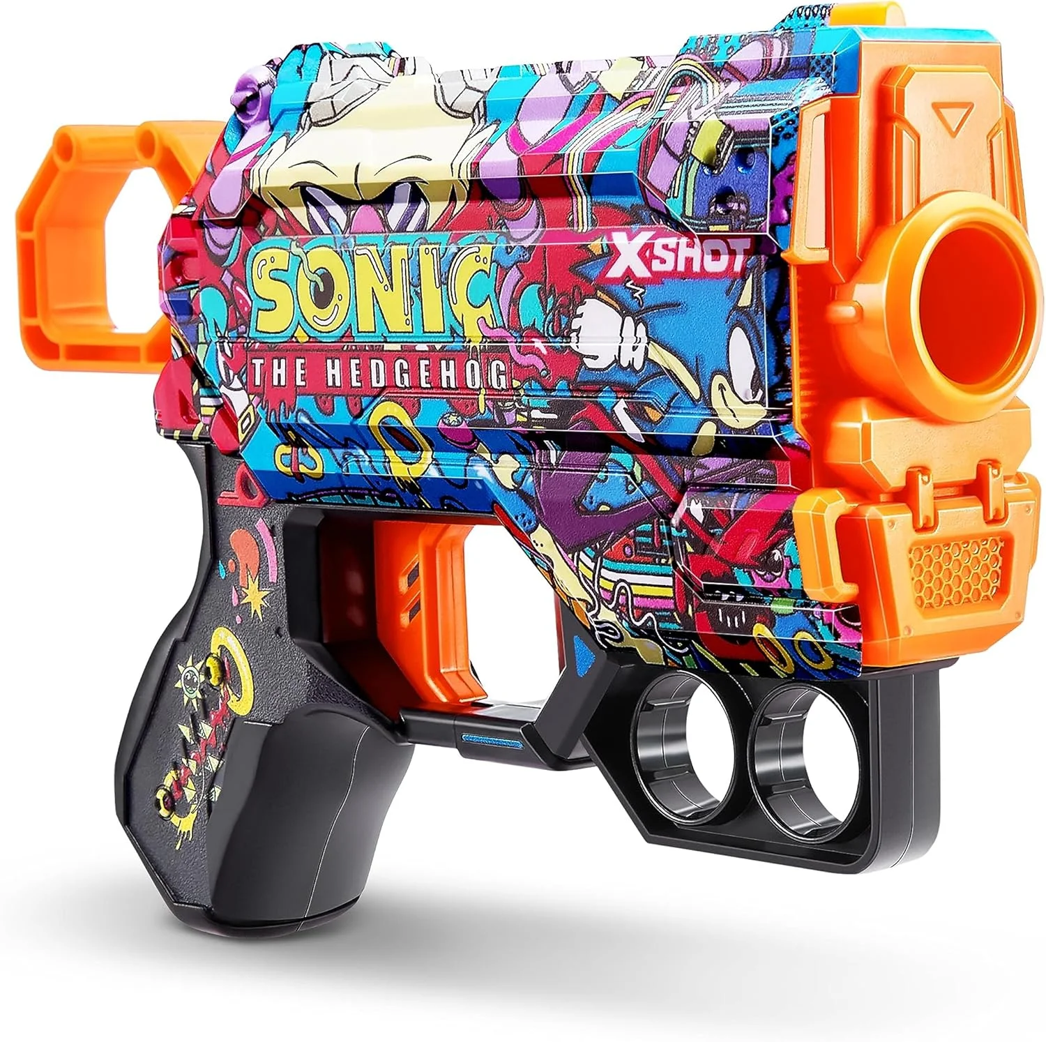 تفنگ اسباب بازی XSHOT Skins Menace Sonic Blue Bulk ROBOTNIK، مناسب بازی و هدف گیری در فضای باز، هدیه برای کودکان و نوجوانان بالای 8 سال