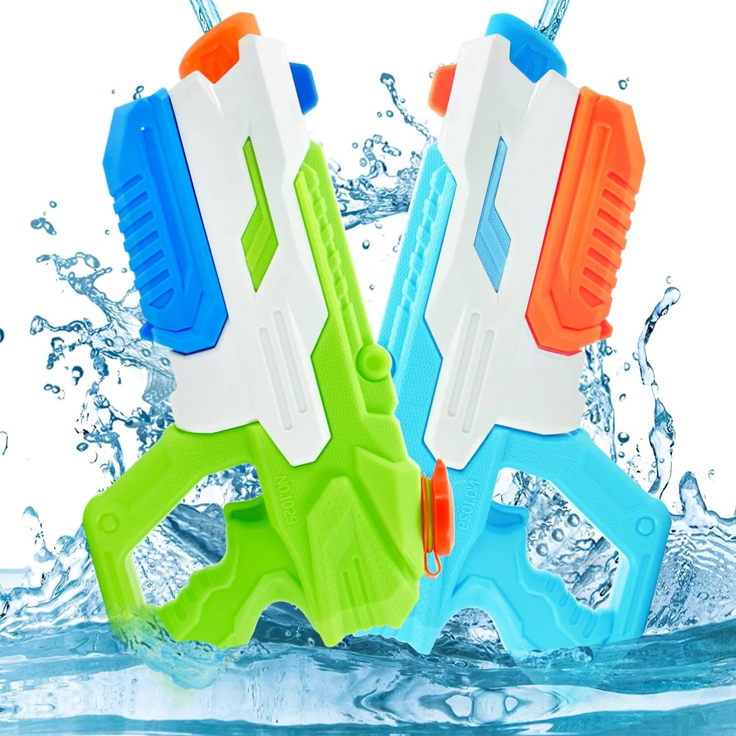 تفنگ آبپاش Yoawllty، بسته 2 عددی تفنگ آبپاش 600 سی سی برای کودکان، پسران، دختران، بزرگسالان، اسباب بازی برای استخر، ساحل، شن و تفریح در مهمانی تابستانی