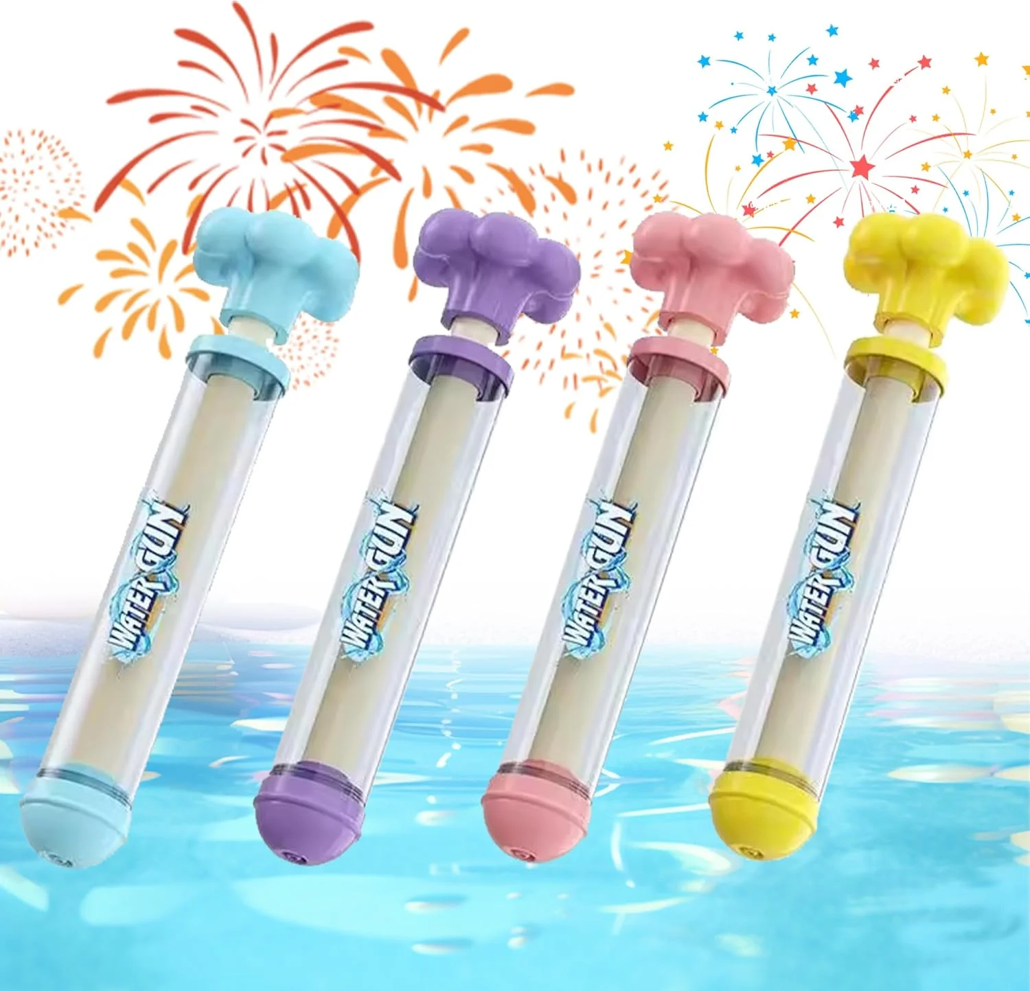 تفنگ آبپاش آتش بازی، اسباب بازی های رمانتیک آبپاش آتش بازی، تفنگ آبپاش آتش بازی کششی فشار قوی برای مهمانی های استخر، ساحل، کنسرت ها، جشنواره ها، گردهمایی ها، پیشنهادهای ازدواج، 4 عدد