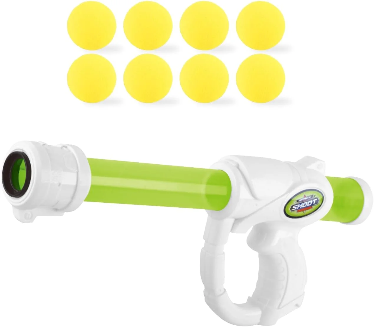تفنگ پرتاب توپ فومی پاور جوی Shooterz X Blaster 6 به همراه 8 عدد توپ فومی EVA، تفنگ پرتاب دارت، بازی اکشن، اسباب بازی های تیراندازی، بازی در فضای باز و داخل خانه، اسباب بازی پسرانه، 6 سال به بالا