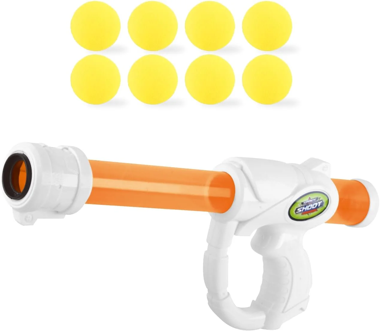 تفنگ پرتاب توپ فومی پاور جوی Shooterz X Blaster 6 به همراه 8 عدد توپ فومی EVA، تفنگ پرتاب دارت، بازی اکشن، اسباب بازی های تیراندازی، بازی در فضای باز و داخل خانه، اسباب بازی پسرانه، 6 سال به بالا