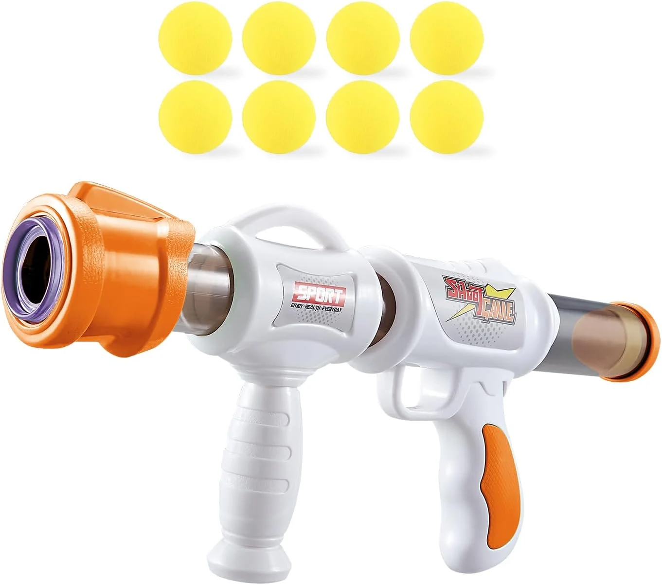تفنگ پرتاب توپ فومی Power Joy Shooterz X Blaster 7 به همراه 8 توپ فومی EVA، تفنگ پرتابی، بازی اکشن، اسباب بازی تیراندازی، بازی در فضای باز و داخل خانه، اسباب بازی پسرانه، 6 سال به بالا