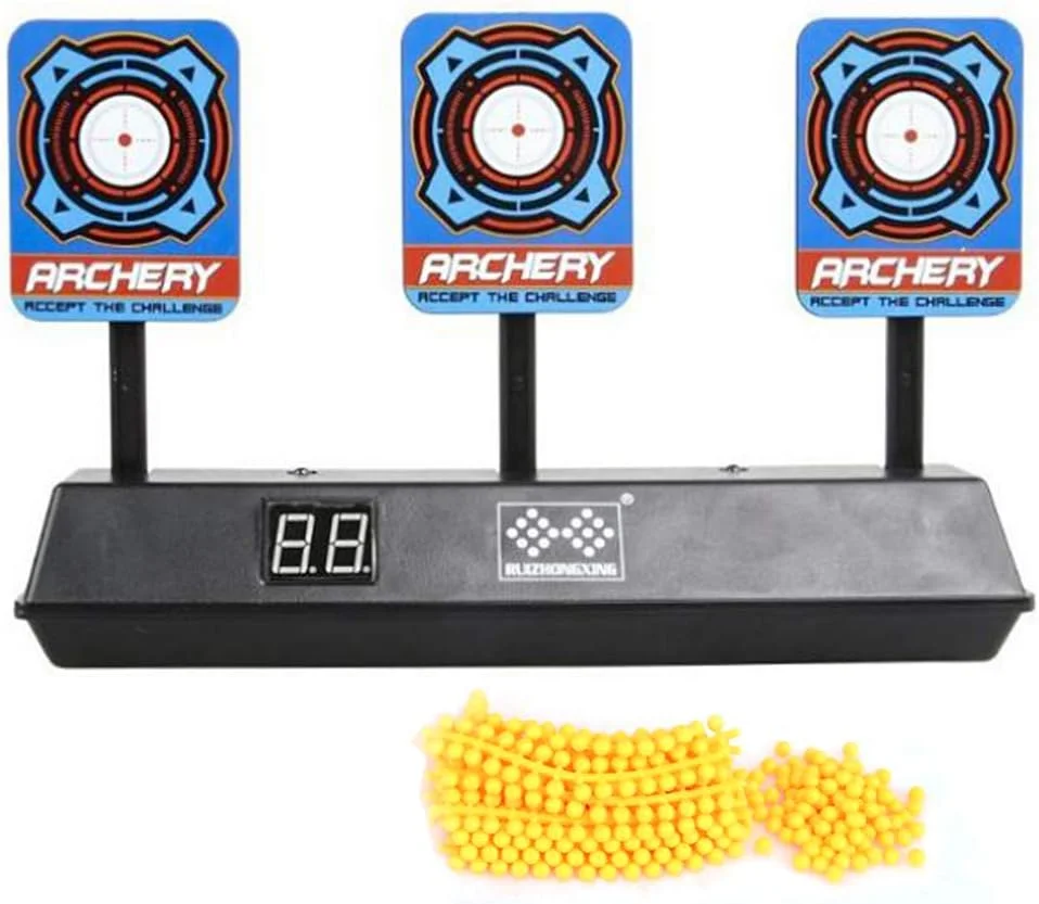 هدف الکترونیکی دیجیتال Mumoo Bear برای تفنگ های نرف، هدف امتیاز دهی با جلوه های صوتی و نوری هوشمند با تنظیم مجدد خودکار برای سری Nerf N-Strike Elite/Mega/Rival (فقط هدف)