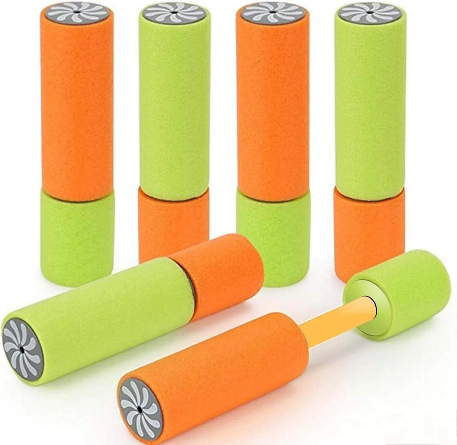 تفنگ آب پاش دلفینو برای کودکان، بسته 6 عددی تفنگ آب پاش فومی، اسباب بازی های استخر تابستانی برای پسران، دختران و بزرگسالان، بازی های مهمانی شنا، بازی اسباب بازی در فضای باز ساحل