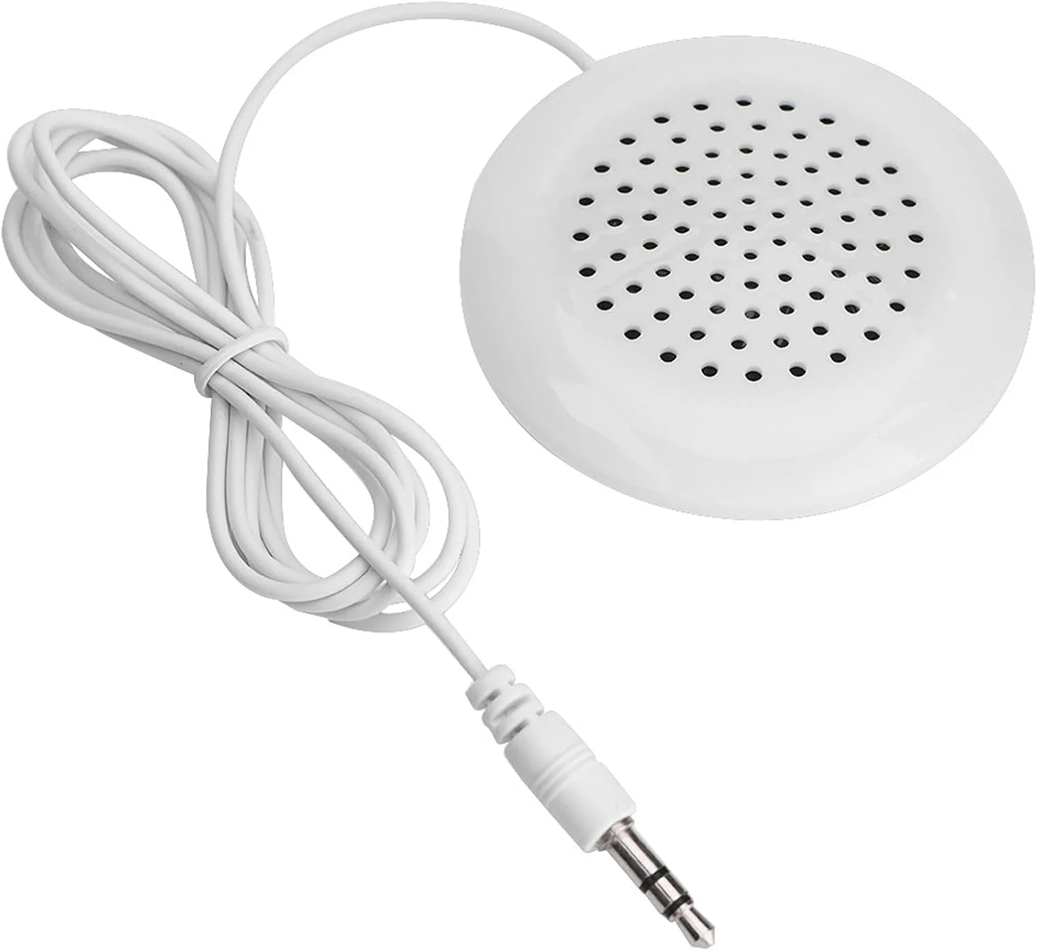 اسپیکر استریو کوچک و سبک با طراحی زیبا، اسپیکر بالشتی برای MP3، تلفن، CD، ABS سفید، قابل حمل برای خوابگاه دانشجویی
