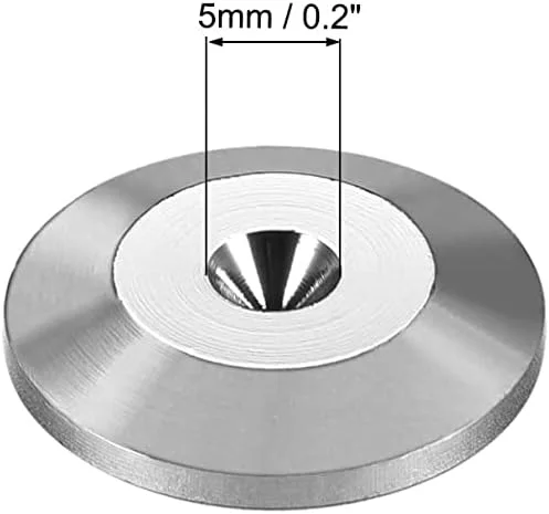 پایه های فلزی ضد لرزش XYWHPGV، بسته 4 عددی، قطر 25 در ارتفاع 5 میلی متر، مناسب برای بلندگو، آمپلی فایر گیتار، HiFi، رنگ نقره ای