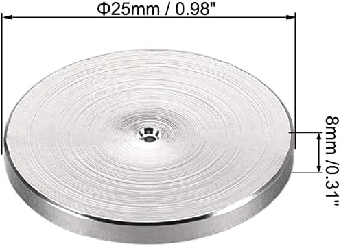 پایه های فلزی ضد لرزش XYWHPGV، بسته 4 عددی، قطر 25 در ارتفاع 5 میلی متر، مناسب برای بلندگو، آمپلی فایر گیتار، HiFi، رنگ نقره ای