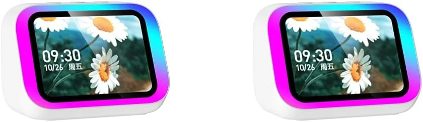 اسپیکر هوشمند با دستیار صوتی و چراغ های RGB، ساعت زنگ دار قابل حمل برای اتاق نشیمن و اتاق خواب