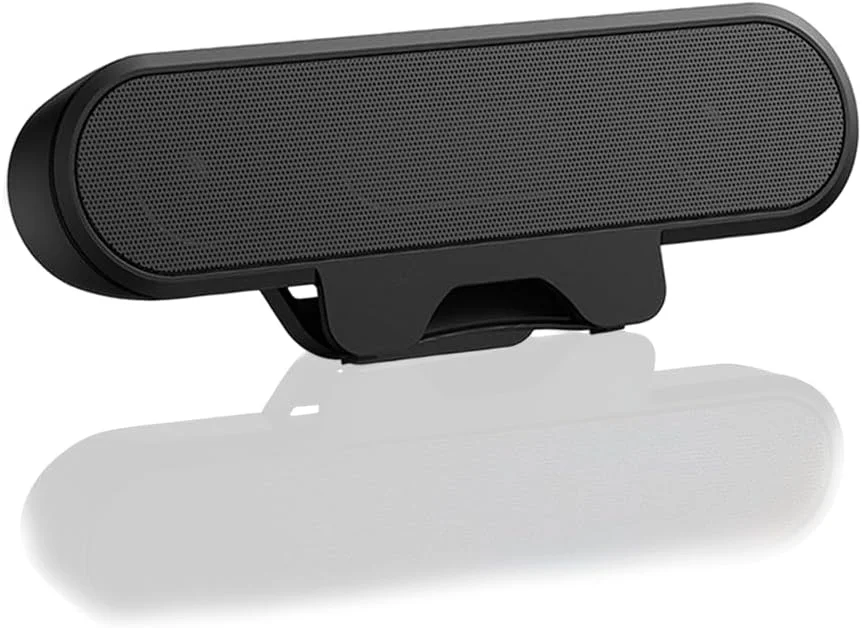 بلندگوهای کامپیوتر برای رایانه شخصی رومیزی، بلندگوهای سیمی مانیتور با گیره/نگهدارنده روی رایانه شخصی با صدای بلند استریو، کنترل صدا