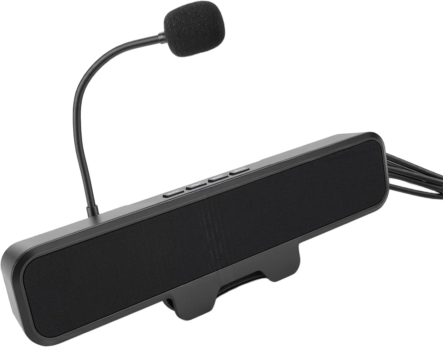 اسپیکر کامپیوتر کلیپسی با میکروفون جداشدنی، ساندبار رومیزی با تغذیه USB، کنترل صدا برای مانیتور تبلت لپ تاپ کامپیوتر