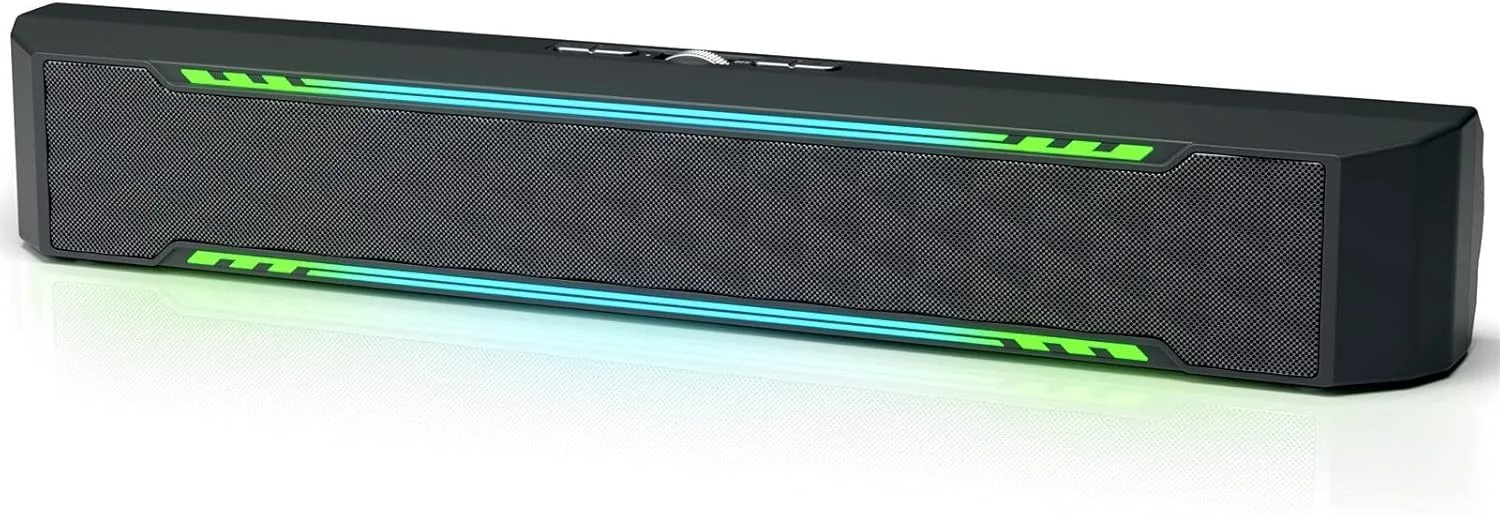 اسپیکر بلوتوثی قابل حمل WANAM، ساندبار گیمینگ و اسپیکر کامپیوتر مناسب سفر و دسکتاپ