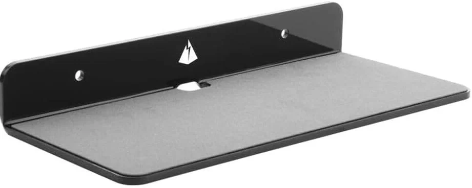 پایه دیواری بلندگو TXEsign، قفسه دیواری کوچک برای بلندگو بلوتوث، وب کم، تلفن همراه، قفسه نمایش اسباب بازی، قفسه بلندگو اکریلیک (9 اینچ (مشکی))