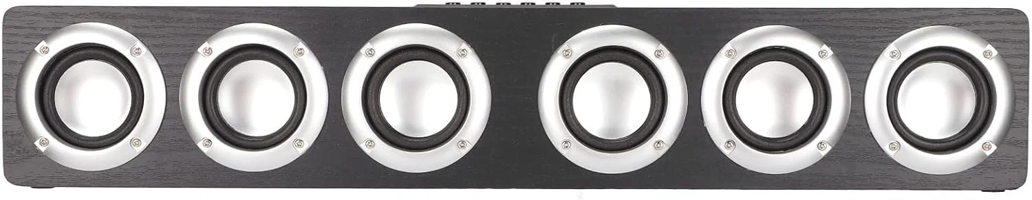 اسپیکر تلویزیون، اسپیکرهای خانگی بی سیم 5.0 با بیس قوی با اتصال کارت حافظه USB AUX برای اسپیکرهای تلویزیون، سینمای خانگی، بازی (مشکی (نسخه صادراتی))