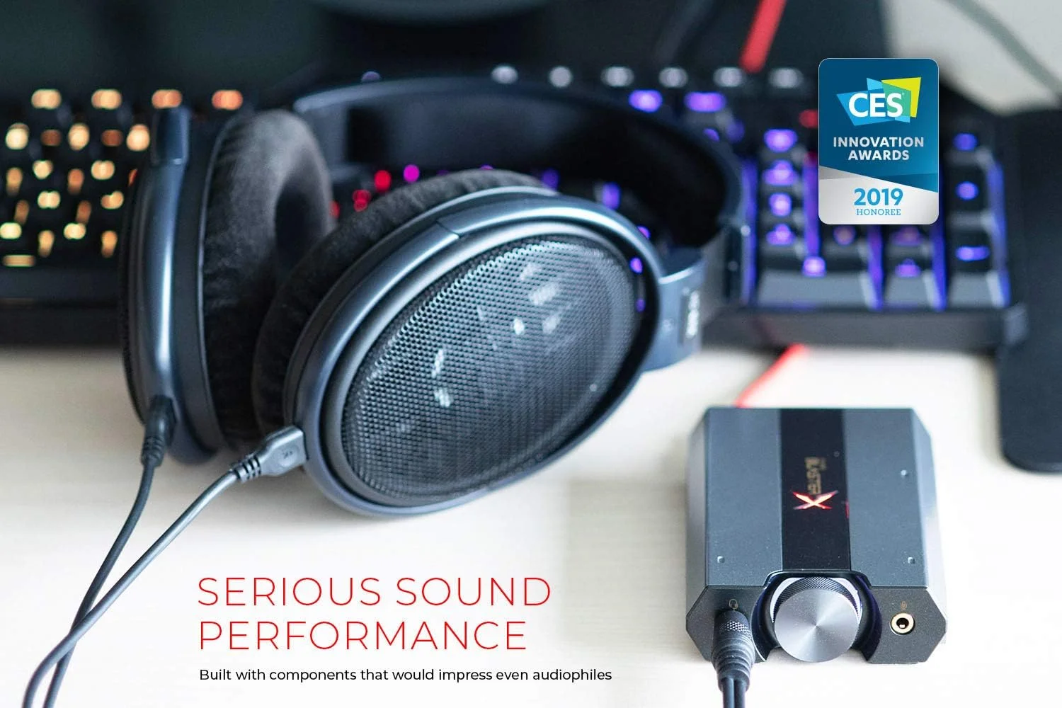 کارت صدای اکسترنال USB مدل Sound BlasterX G6 با کیفیت Hi-Res 130dB 32bit/384kHz، آمپلی‌فایر هدفون Xamp، دالبی دیجیتال، صدای فراگیر مجازی 7.1 کاناله، کنترل Sidetone/Speaker برای PS4 و Xbox One
