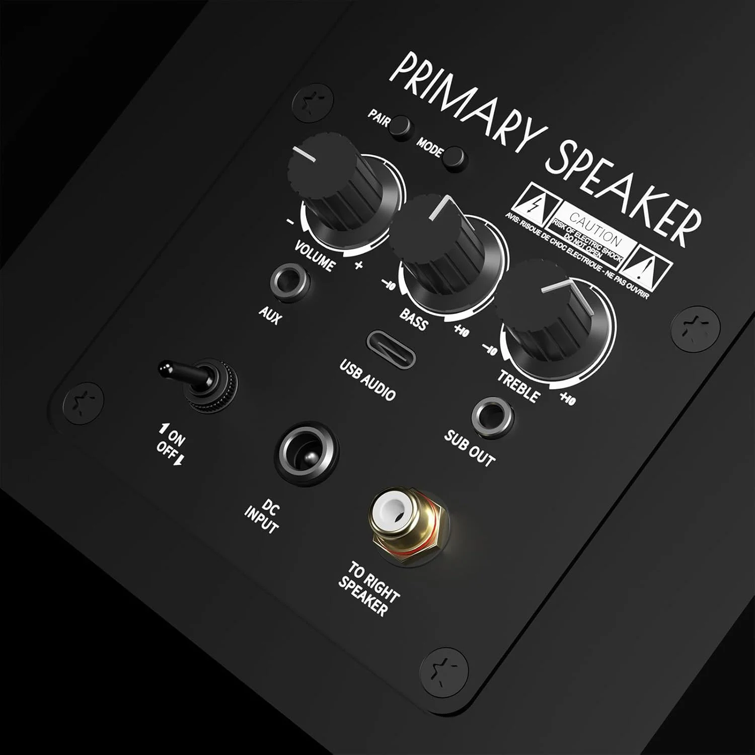 اسپیکرهای بلوتوثی قفسه ای، اسپیکر اکتیو 75 واتی با ووفر 4 اینچی، اسپیکر HiFi با بلوتوث aptX USB برای خانه، استودیو، بازی، مجموعه 2 عددی، مشکی