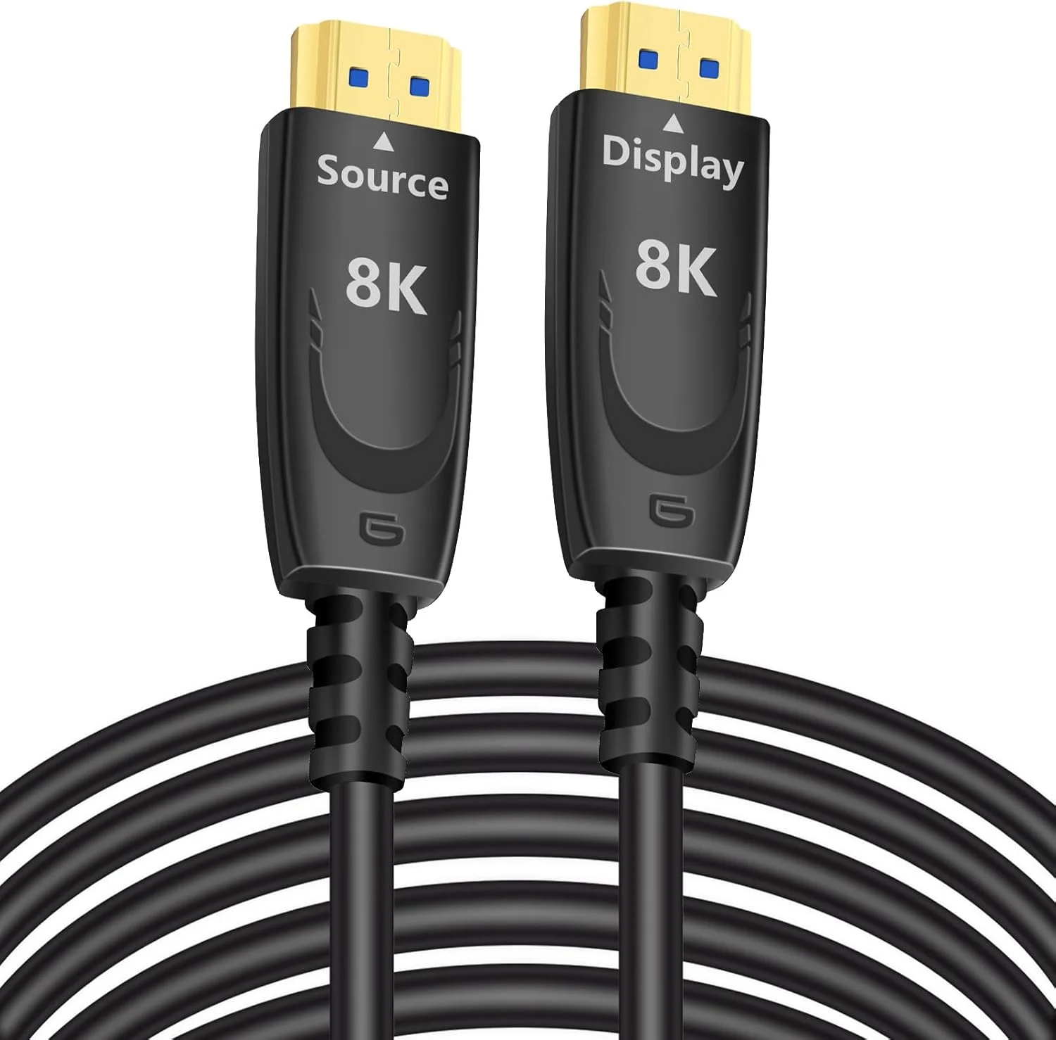 کابل فیبر نوری HDMI دی-تک 8K به طول 7.6 متر، کابل HDMI 8K@60Hz 4K@120Hz 2.1 با سرعت فوق العاده بالا 48Gbps، سازگار با Fire TV، ساندبار، PS5، PS4، Xbox، مانیتور 1440p 240Hz