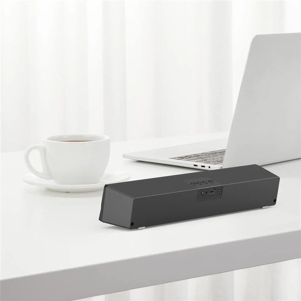 اسپیکر رومیزی قابل حمل 5.0 ساندبار بلندگوی 2X5W پشتیبانی از پخش کارت AUX در USB TF برای تلویزیون PC