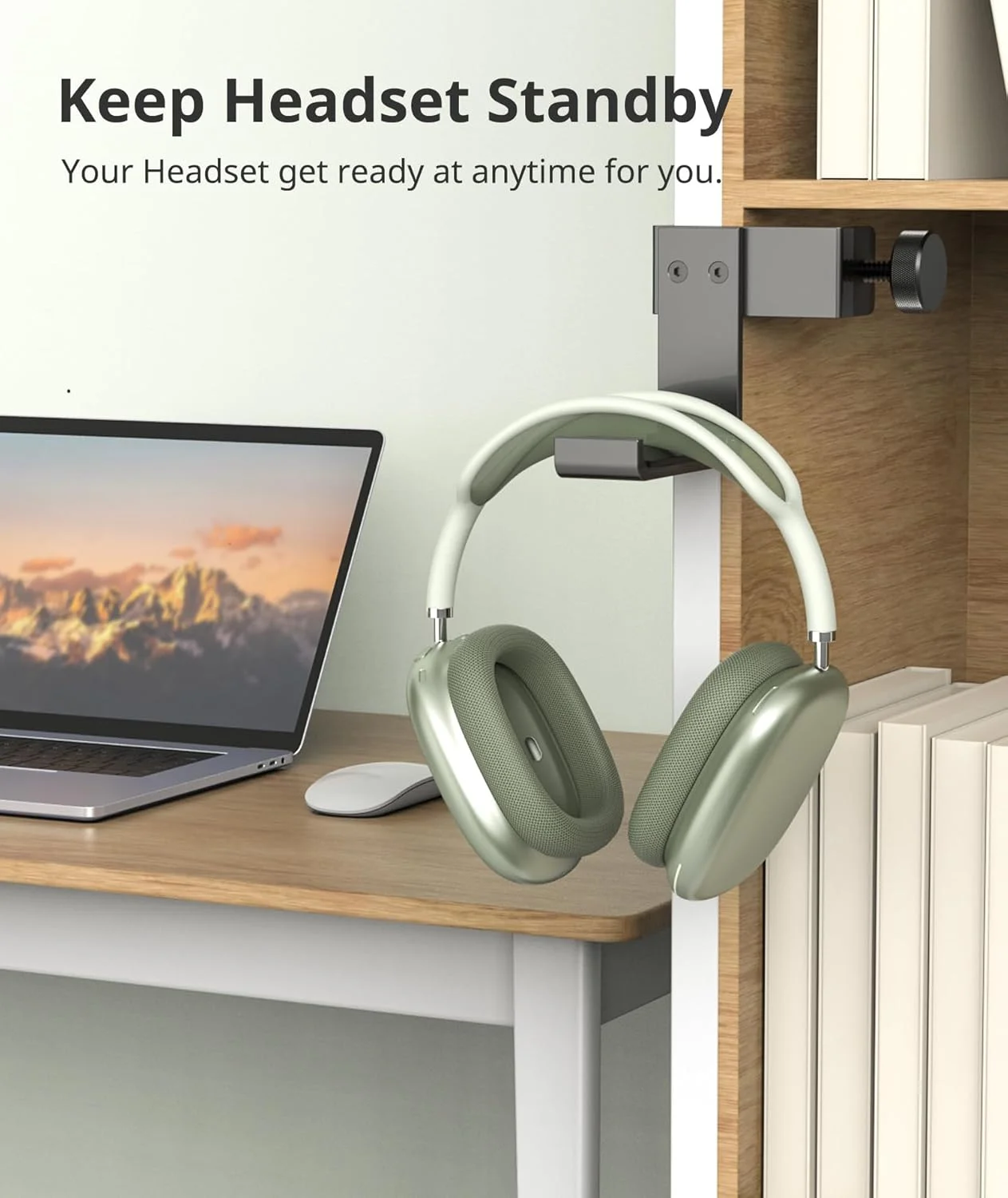 پایه نگهدارنده هدفون، پایه آلومینیومی صرفه جویی در فضا با تناسب جهانی برای لوازم جانبی کامپیوتر گیمینگ