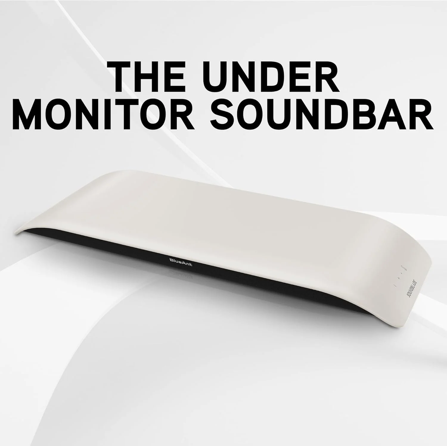 ساندبار مانیتور بلوتوثی 5.3 مدل BlueAnt Soundblade با توان 120 وات و کانال 2.1، پورت USB-C، مناسب برای کامپیوتر، مک، استریم، موسیقی و بازی (سفید)
