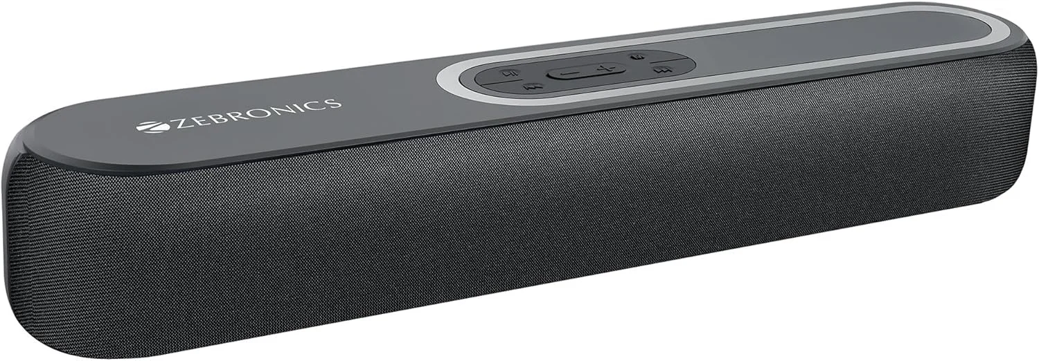 ZEBRONICS VITA BAR 201، ساندبار بلوتوث بی‌سیم، 30 وات، تا 8 ساعت پخش، درایورهای دوگانه قدرتمند، رادیاتورهای پسیو دوگانه، نشانگر LED، BTv5.3 | USB | AUX
