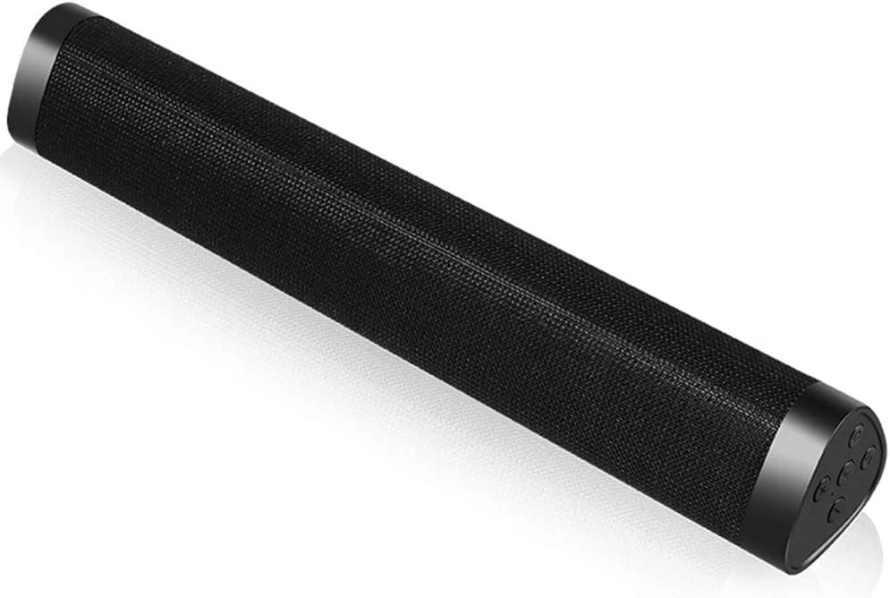 اسپیکر بلوتوثی کوچک بی سیم نوار صوتی سینمای خانگی، جنس ABS، طراحی ساده، رابط های ورودی چندگانه با فناوری بلوتوث بی سیم 4.0، مشکی، مدل جدید