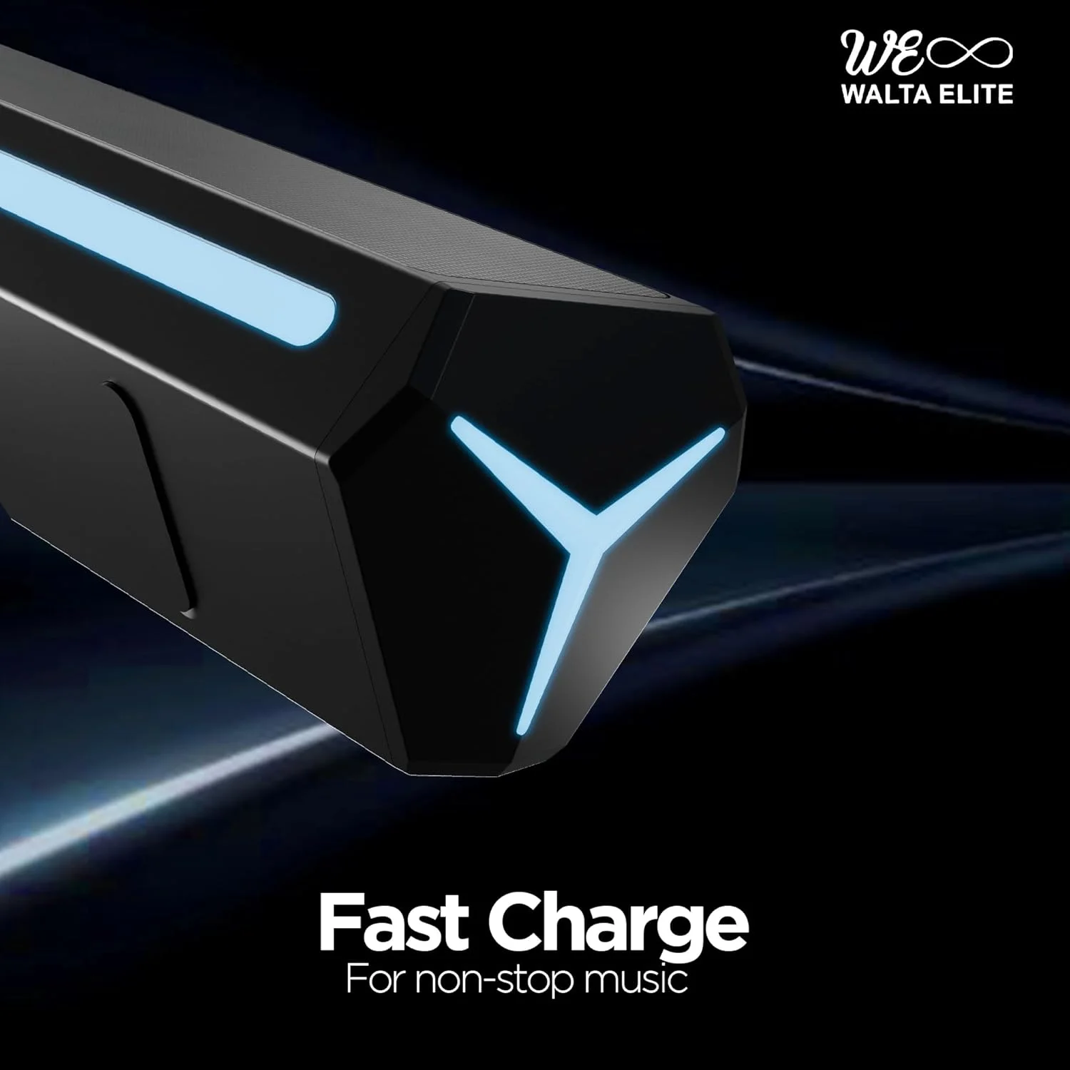 والتا الیت Brio 1110 ساندبار بلوتوثی 25 واتی – مشکی، باتری 2500 میلی آمپر ساعتی، شارژ سریع Type-C، کانال 2.0، درایورهای 52 میلی متری، چراغ های LED تک رنگ چند رنگ، ویژگی TWS