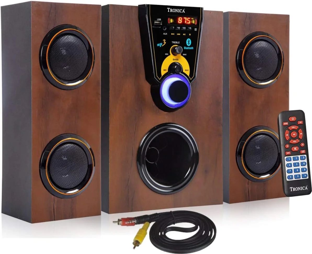 سیستم صوتی ترونیکا Tango 2.1 و سیستم سینمای خانگی بلوتوث با ووفر قدرتمند و کنترل از راه دور