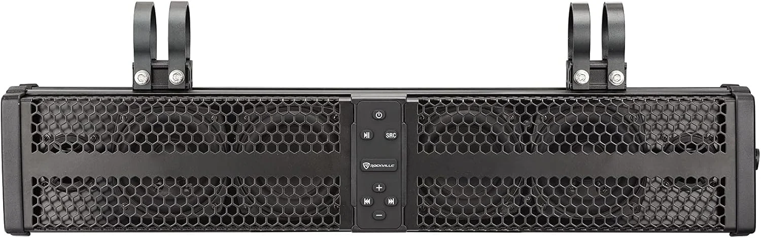 سیستم صوتی بلوتوثی Rockville XBAR-24، 24 اینچی، مناسب ATV/UTV به همراه LED و کیت سیمکشی سیستم صوتی بلوتوثی Rockville XBAR-24، 24 اینچی، مناسب ATV/UTV به همراه LED و کیت سیمکشی