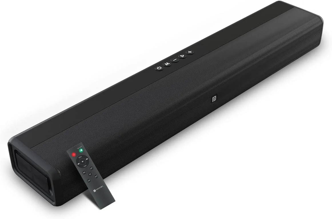 ساندبار بلوتوثی بی سیم 80 واتی Portronics Sound Slick III با صدای واضح و شفاف (مشکی)