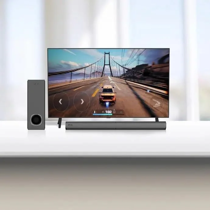 سیستم ساندبار بلوتوثی 2.1 کاناله پوردو Soundtec با توان 100 وات - مشکی