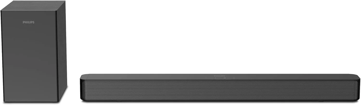 ساندبار فیلیپس TAB4500/98، 2.1 کاناله با ساب ووفر بی سیم، ساخته شده با تخصص اتحادیه اروپا، صدای فراگیر، مدل 2025