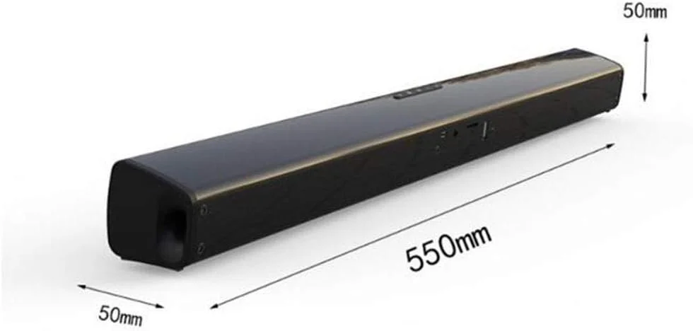 Nologo Bluetooth Speaker WVV BS-28 Sound Blaster card U disk soundbar Bluetooth radio TV speaker new (Color : Black, Size : 550 * 50 * 50mm)