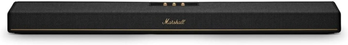 مارشال هستون 120 ساندبار دالبی اتموس – صدای فراگیر سه بعدی، ساب ووفرهای داخلی، اتصال بی سیم چندگانه، خدمات موسیقی یکپارچه، کنترل های لمسی، سازگار با برنامه مارشال (مشکی)