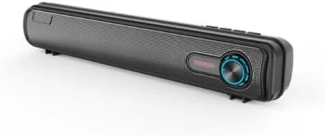 تجربه صوتی Mabron با اسپیکرهای کامپیوتر بلوتوث داینامیک RGB نوار صوتی لپ تاپ، 16 وات استریو HiFi دوگانه با 6 حالت رنگ LED - USB برای دسکتاپ، مانیتور، تلفن، PC، لپ تاپ، تبلت