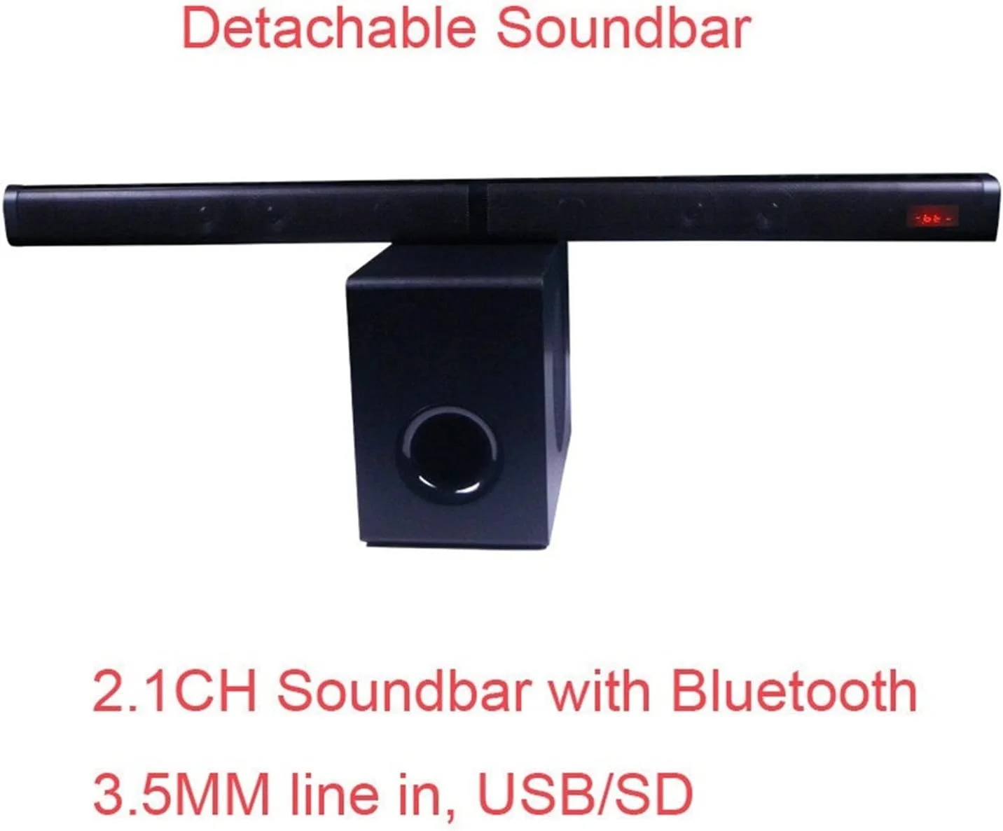 اسپیکر ساندبار 2.1 کاناله بلوتوثی با ساب ووفر، اپتیکال، USB، TF، صدای فراگیر سه بعدی مجازی، سیستم سینمای خانگی برای تلویزیون با بلوتوث اسپیکر ساندبار 2.1 کاناله بلوتوثی با ساب ووفر، اپتیکال، USB، TF، صدای فراگیر سه بعدی مجازی، سیستم سینمای خانگی برای تلویزیون با بلوتوث