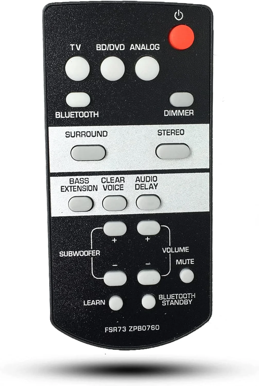 ریموت کنترل جایگزین FSR73 ZP80760 سازگار با سیستم صوتی بلوتوثی یاماها، ساندبار سینمای خانگی ATS-1050 SRT-700 YAS-105