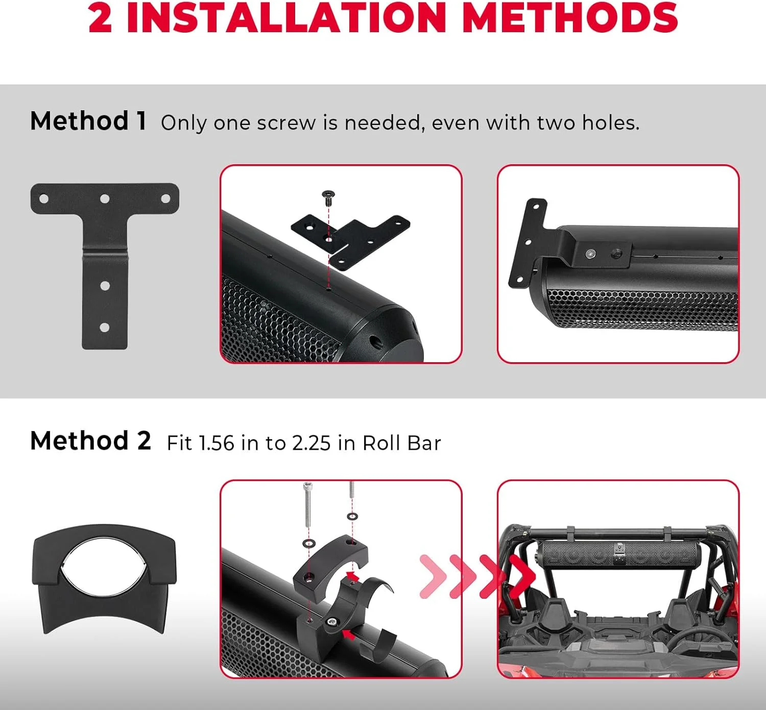 سیستم صوتی UTV کمیموتو SxS، اسپیکر RZR X3 با 2 توییتر و 4 ساب ووفر، ضد آب، سازگار با بلوتوث، ورودی AUX، پورت USB، 500 وات، 28 اینچ، مناسب فضای باز و دریایی سیستم صوتی UTV کمیموتو SxS، اسپیکر RZR X3 با 2 توییتر و 4 ساب ووفر، ضد آب، سازگار با بلوتوث، ورودی AUX، پورت USB، 500 وات، 28 اینچ، مناسب فضای باز و دریایی