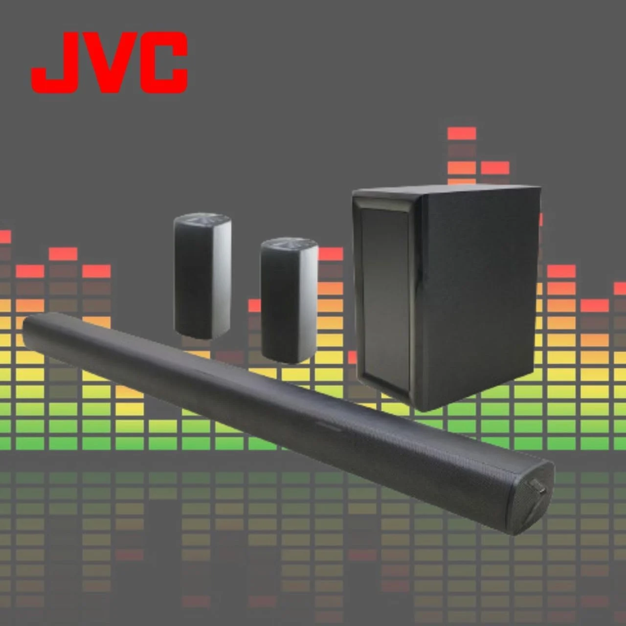 جی وی سی ساندبار 5.1 کاناله با ساب ووفر بی سیم - 3600W PMPO، بلوتوث، USB، سازگار با کارت SD مدل TH-N430B