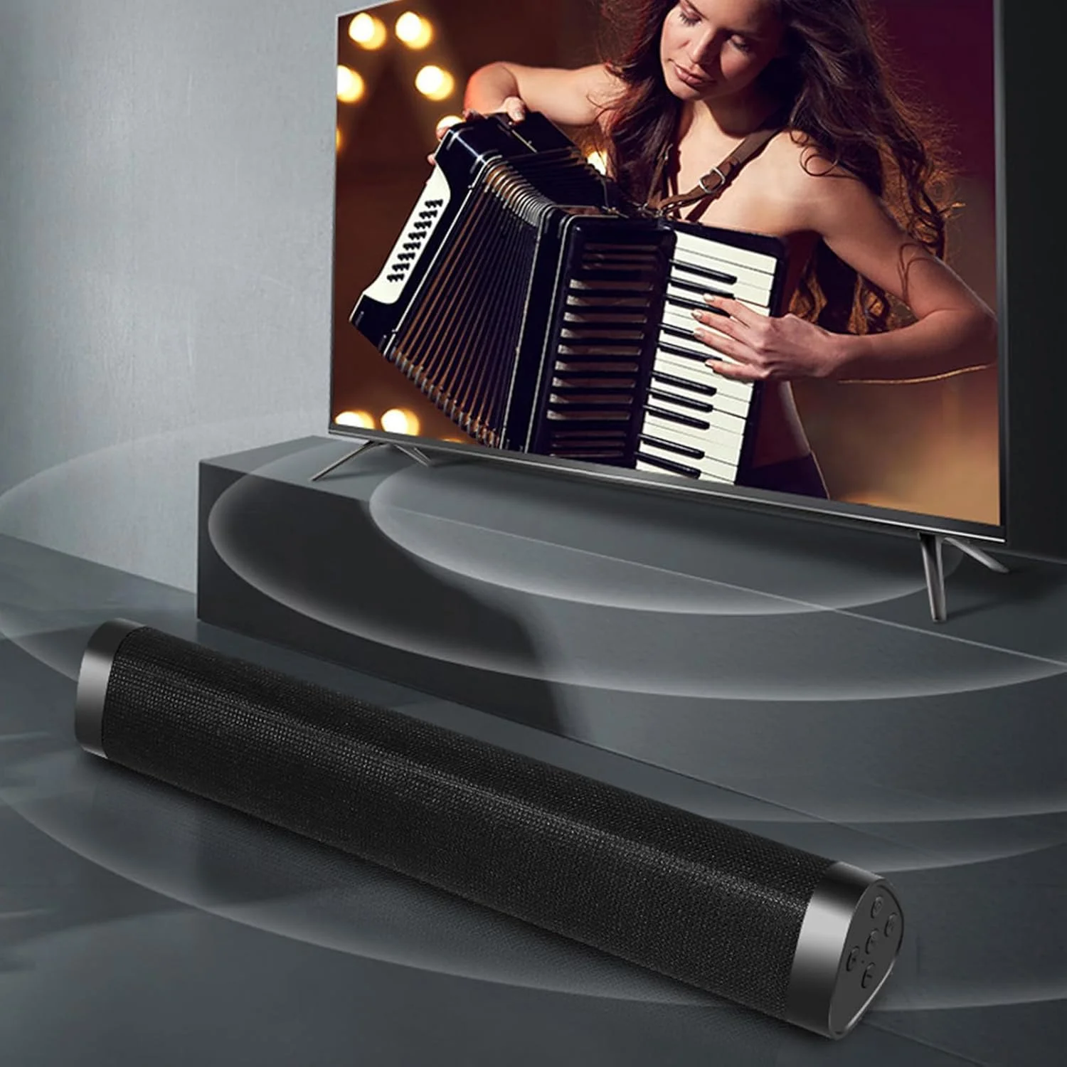 اسپیکر کامپیوتر Jectse مدل A500، ساندبار بلوتوث HiFi استریو با ساب ووفر، ساندبار USB با توان 3.5 میلی‌متری برای کامپیوتر رومیزی، اعلان‌های صوتی و عملکرد تماس