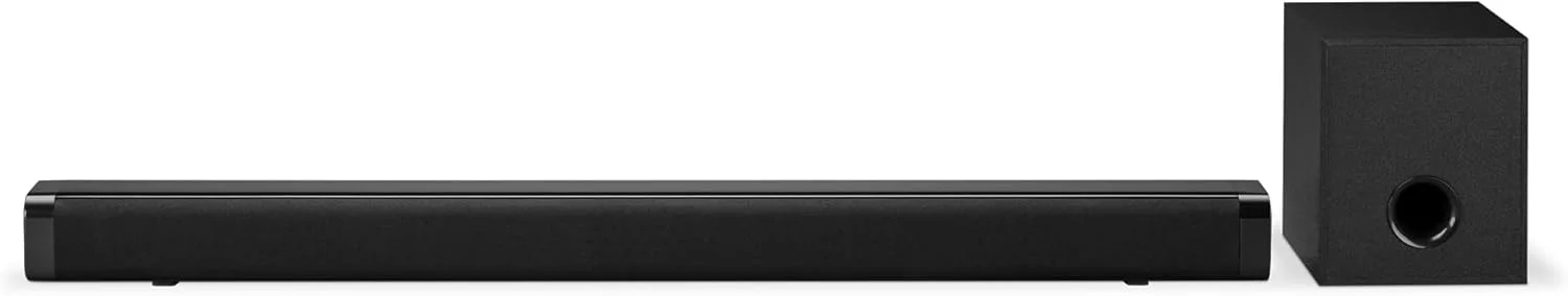 آی لایو ساندبار بلوتوثی 32 اینچی با ساب ووفر بی سیم، صدای استریو 2.1 کاناله، ورودی کمکی RCA استریو، ورودی صوتی 3.5 میلی متری، 3 حالت تنظیم صدا، ساندبار قابل نصب روی دیوار