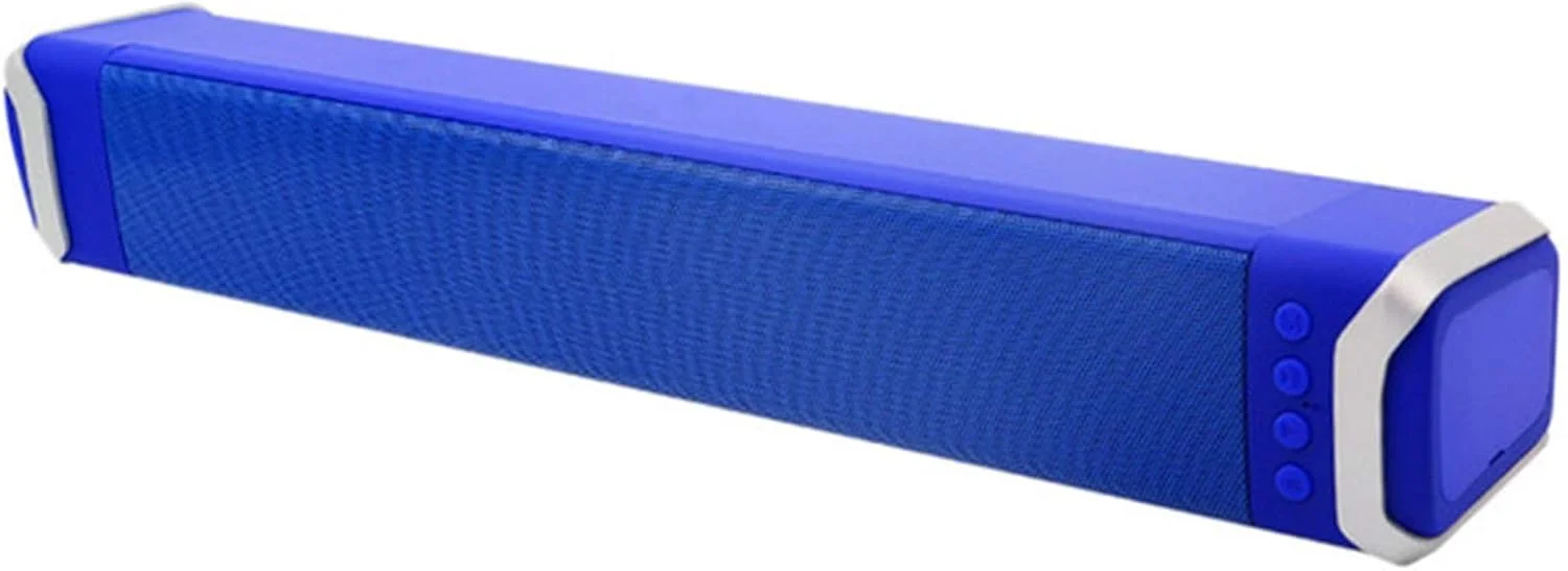 نوار صوتی استریو سیمی/بی‌سیم، نوار صوتی بلوتوث 4.2 برای کامپیوتر، بلندگو برای لپ‌تاپ رومیزی، نوار صوتی کوچک کامپیوتر با تغذیه USB، 16 ساعت پخش، آبی جدید