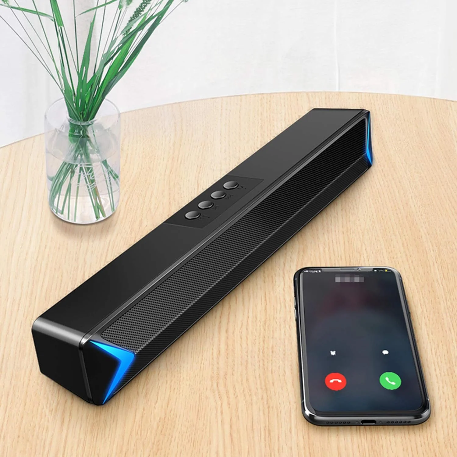 ساندبار بی‌سیم و باسیم، ساندبار بلوتوث 5.0 برای تلویزیون، ساندبار با ساب ووفر داخلی، بلندگو برای تلویزیون، ورودی HDMI/Optical/Aux/USB، سیستم صدای فراگیر برای تلویزیون، مشکی مدل جدید